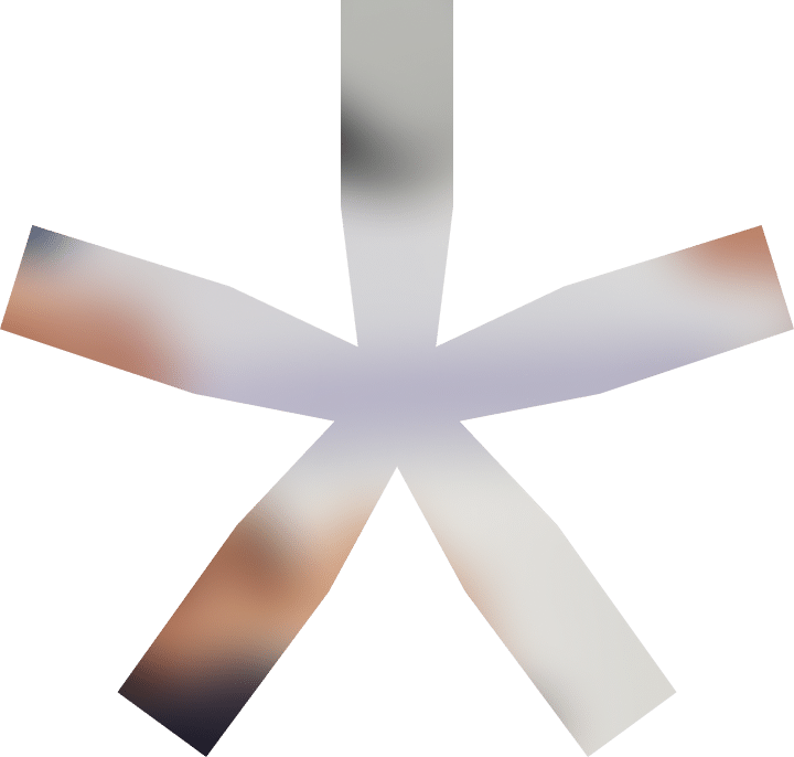 Blurred six-pointed asterisk with neutral gradient colors